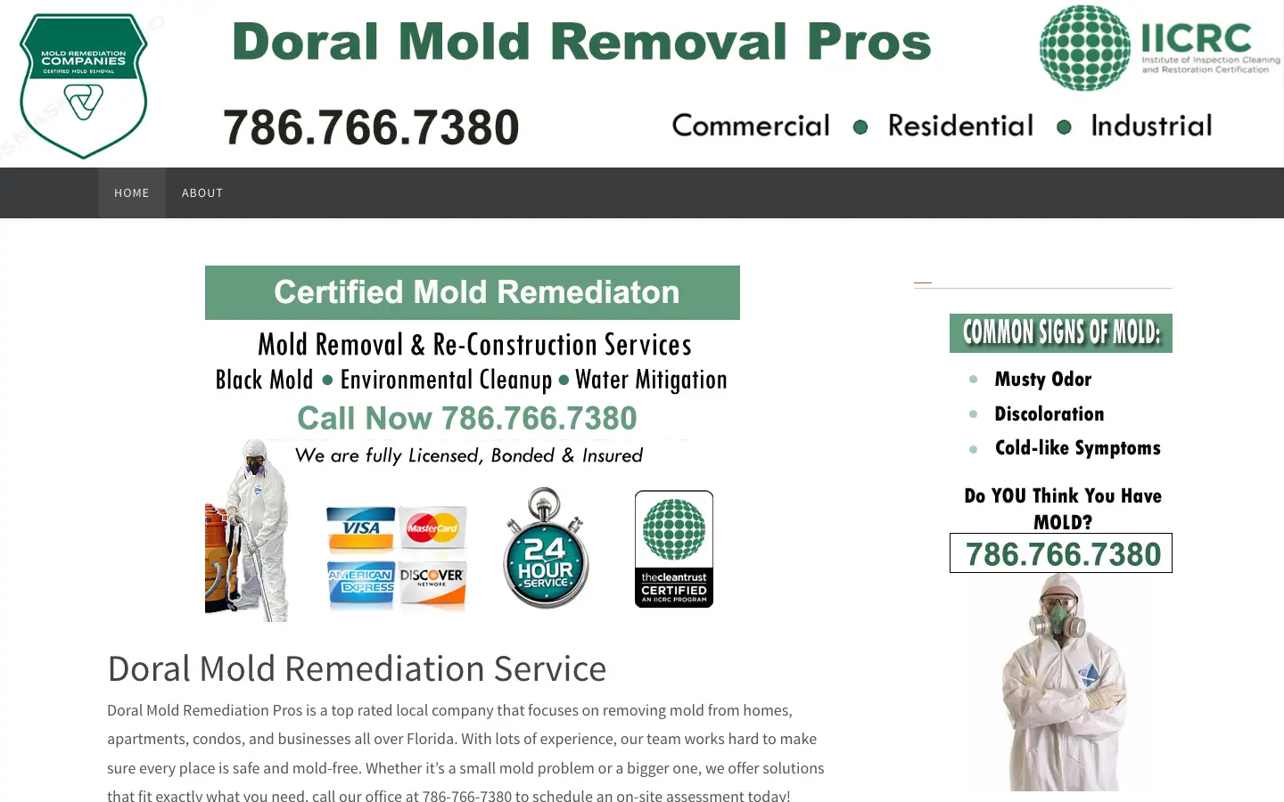 Doral Mold Remediation Pros Website