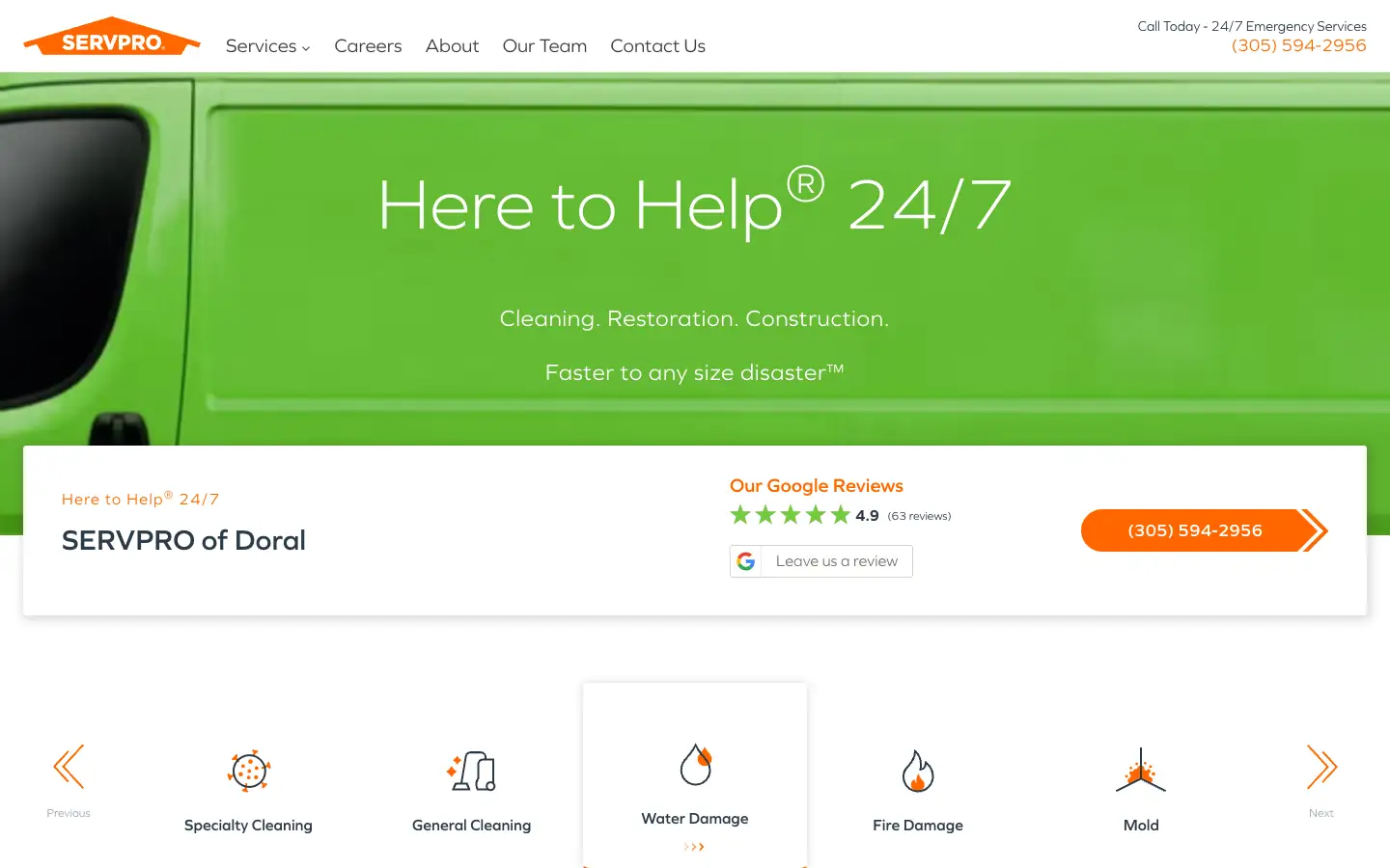 SERVPRO of Doral Website