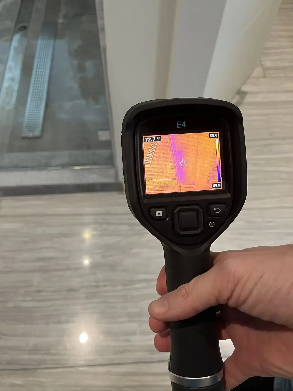 Thermal and moisture inspection equipment used to map hidden water before rebuild decisions.