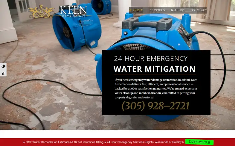 Keen Remediation homepage