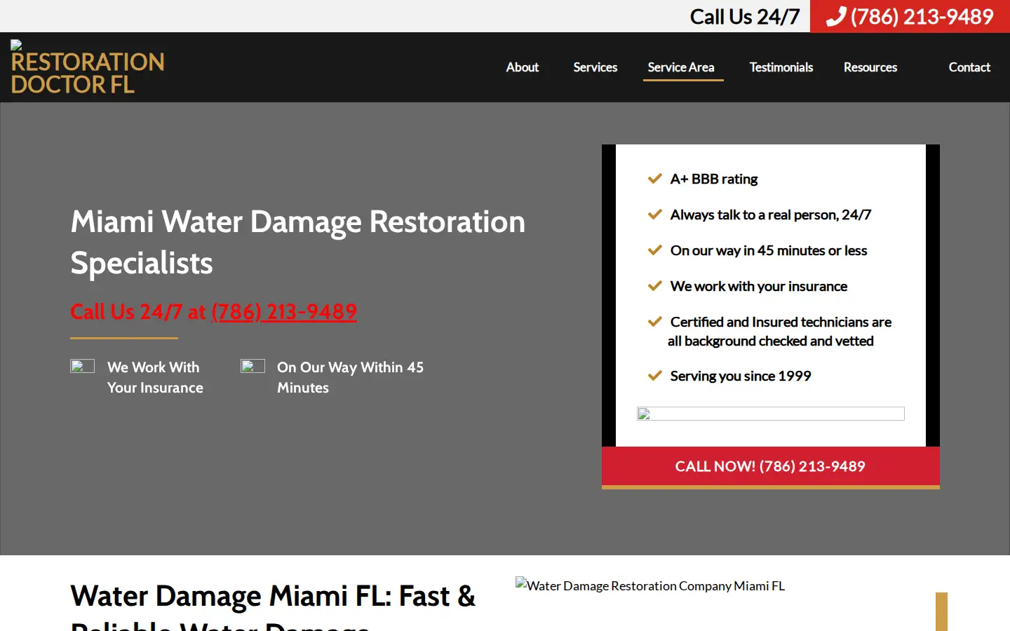 Restoration Doctor Miami homepage