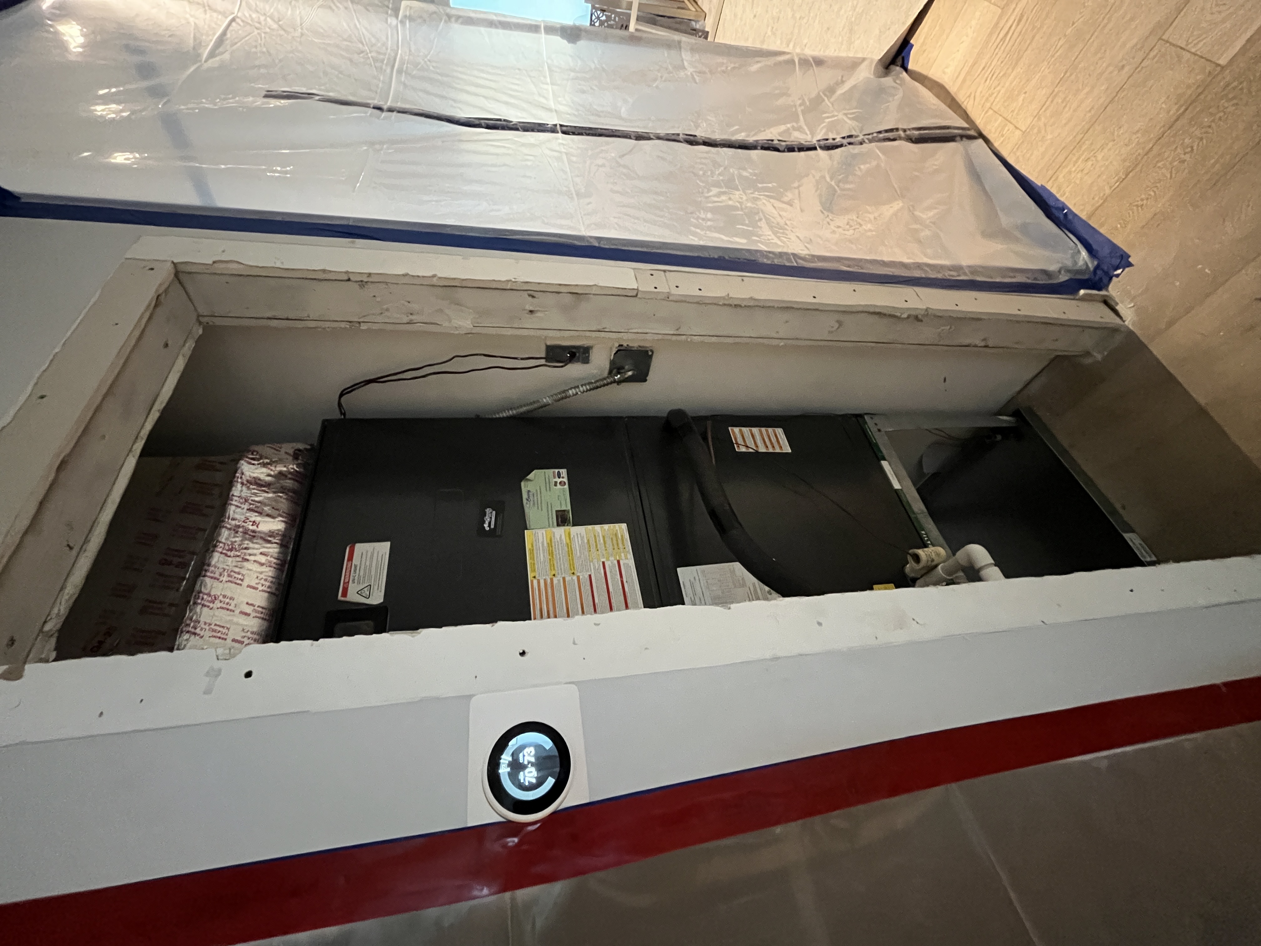 AC leak causing mold issue requiring containment and remediation