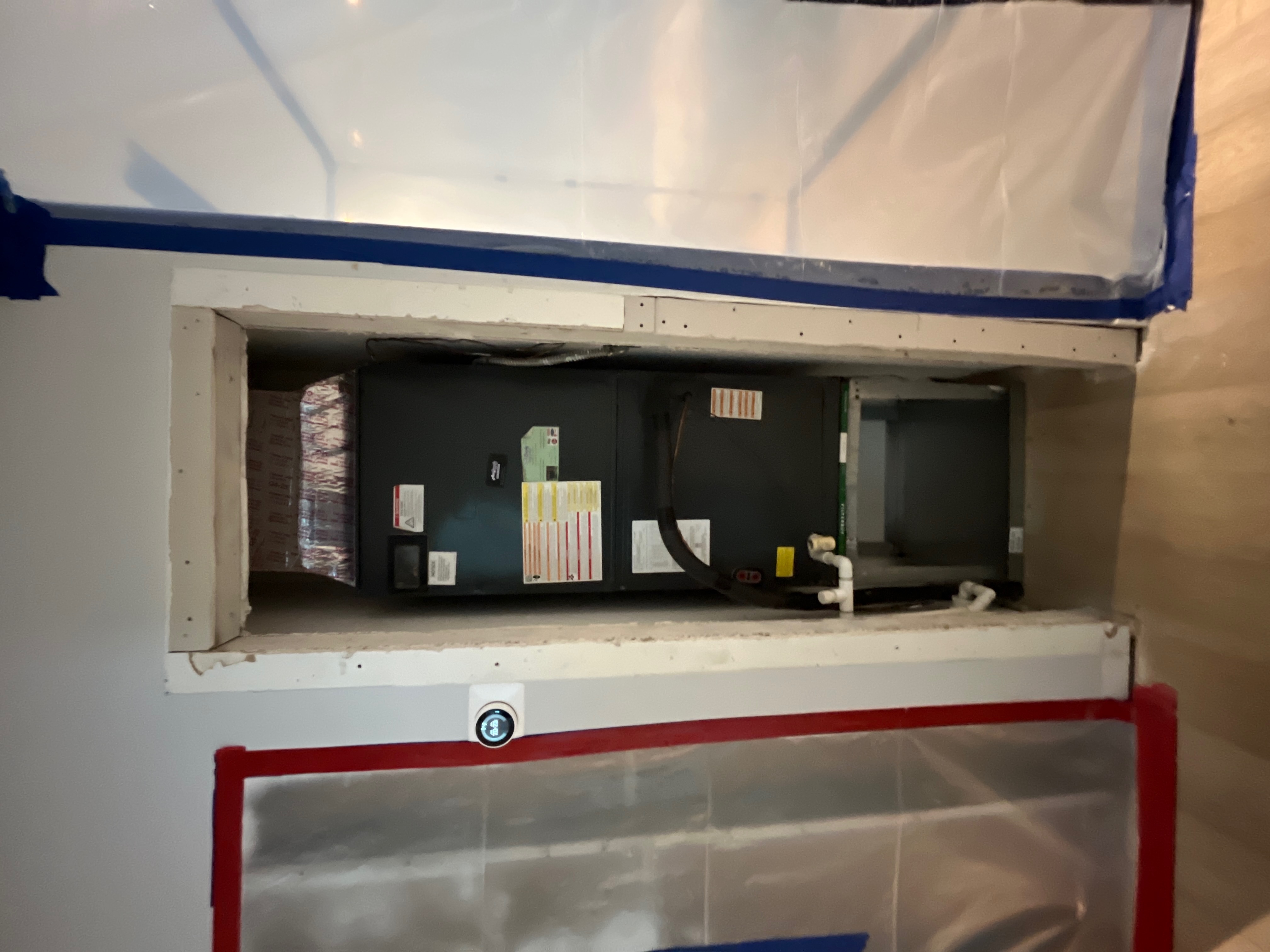 AC leak mold remediation with professional containment setup in South Florida home