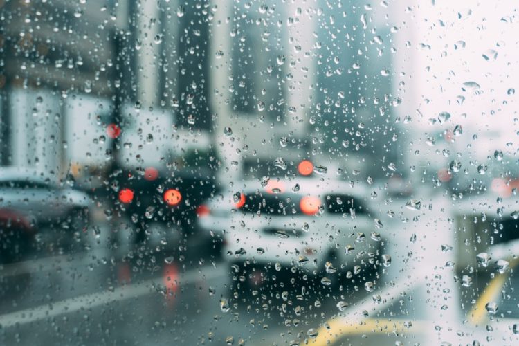 Rain on window
